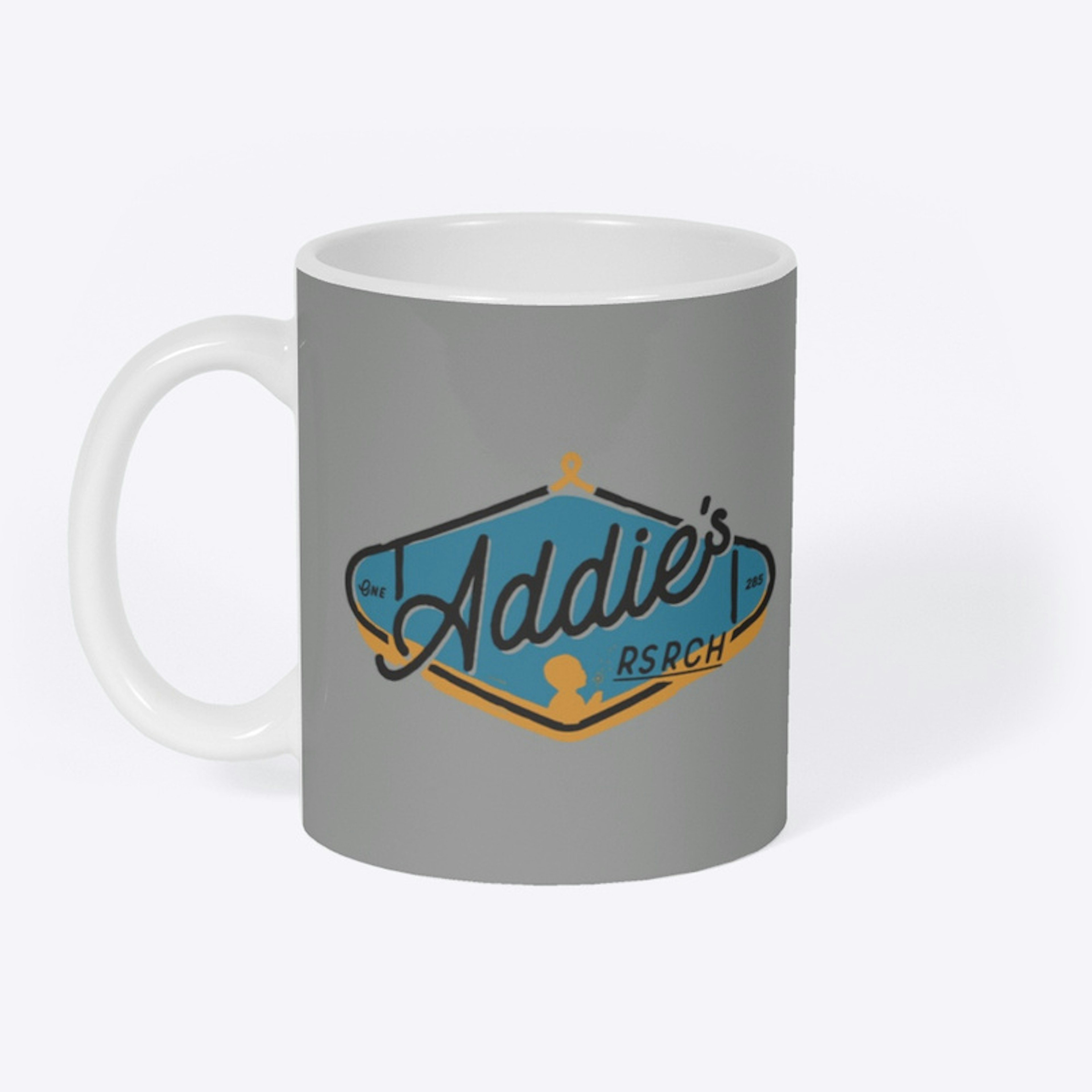 Addie's Research Mug - blue logo