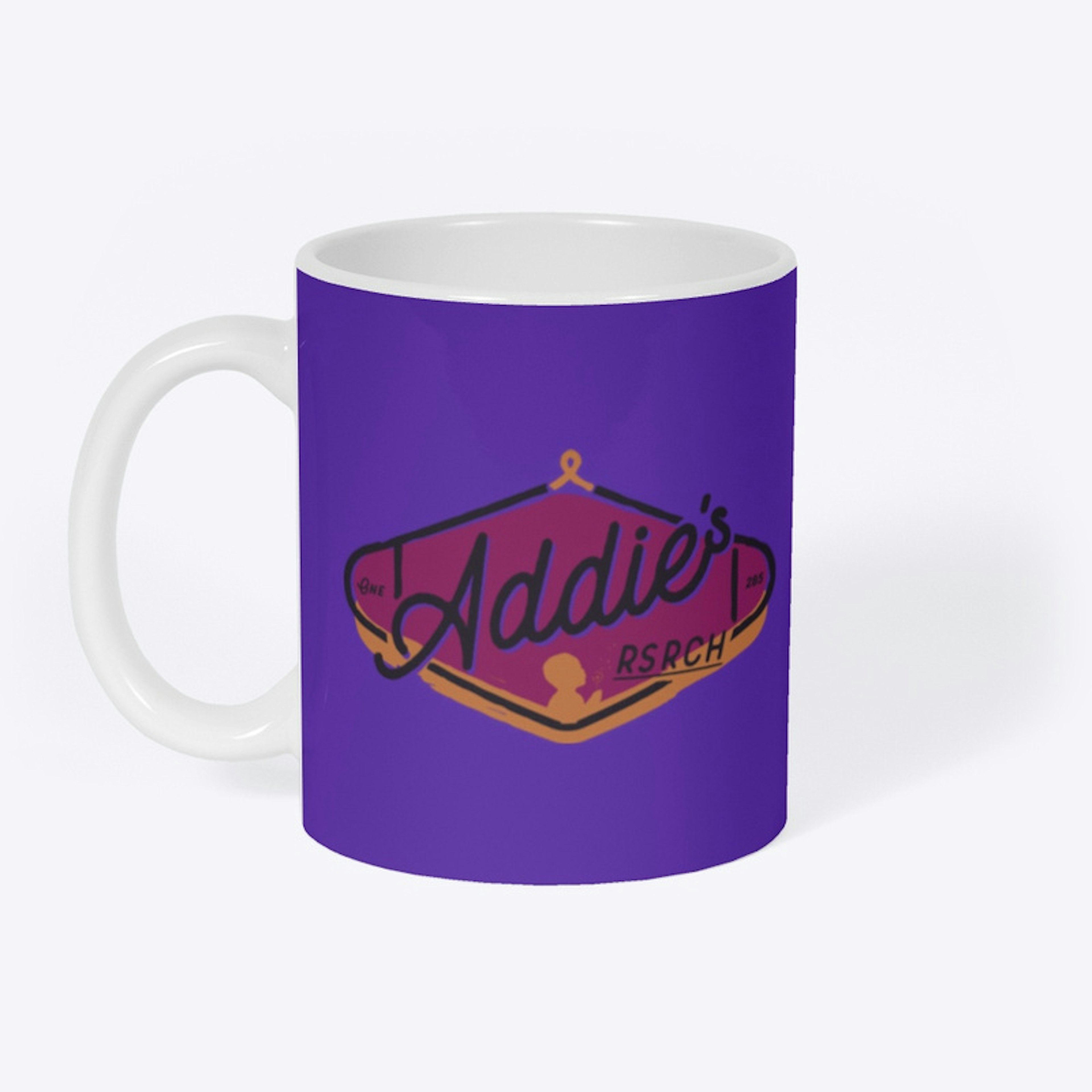 Addie's Research Mug - pink logo
